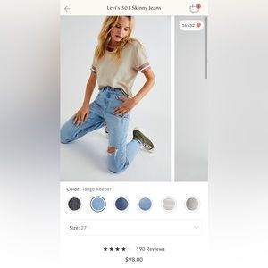 Levi’s 501 skinny jeans